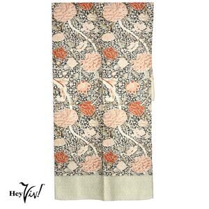 Vintage V&A Museum Silk Scarf Arts & Crafts Style Botanical Design Long -Hey Viv
